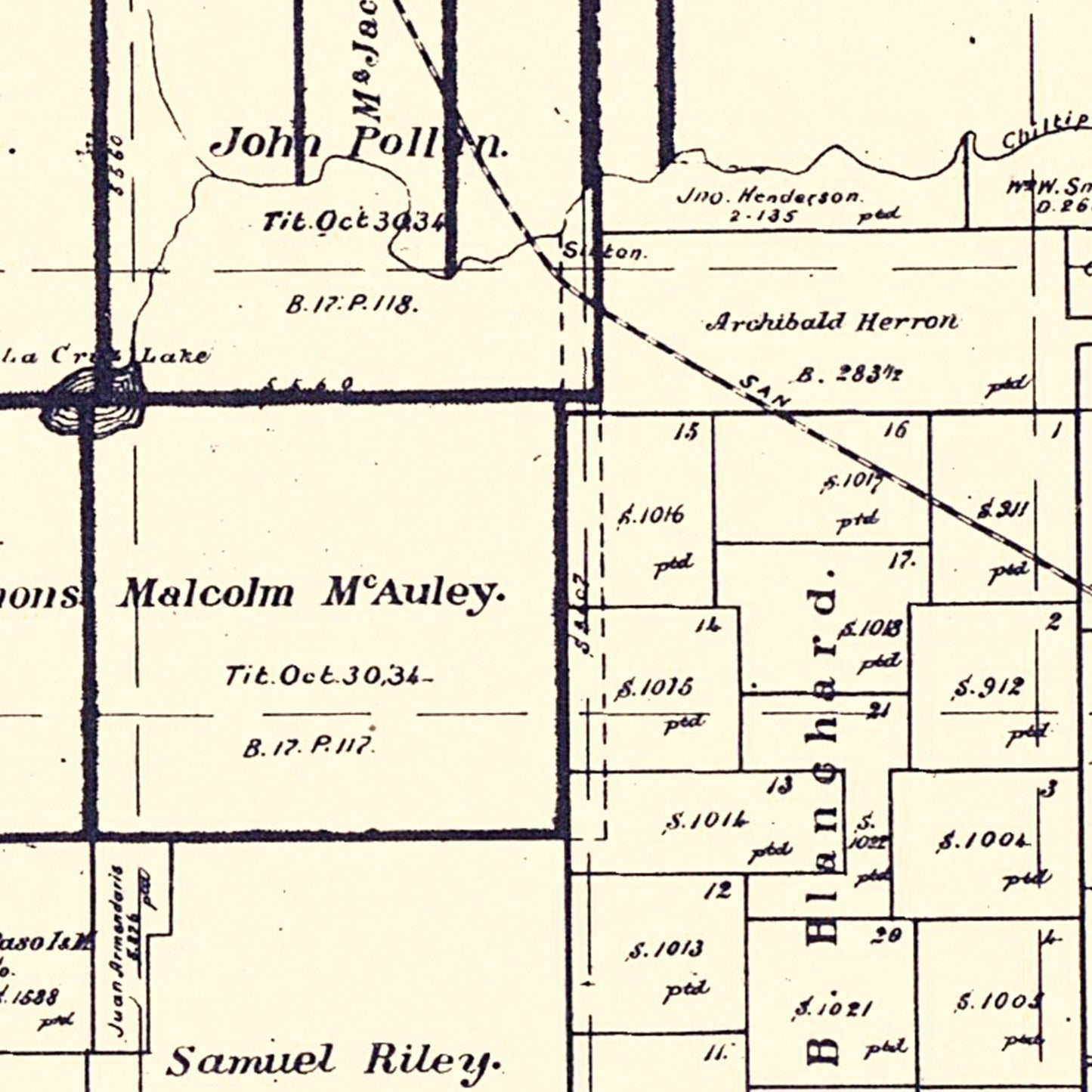 Vintage Map of San Patricio County, Texas, 1896