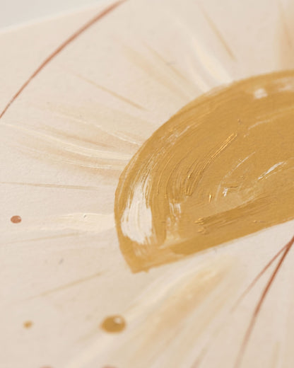 Golden Arc Celestial Boho Wall Art