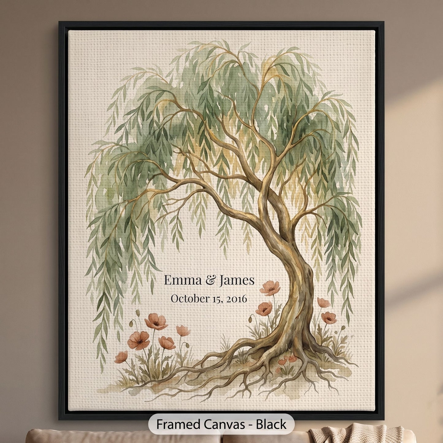 Personalized Willow Anniversary Canvas