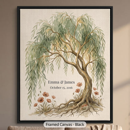 Personalized Willow Anniversary Canvas