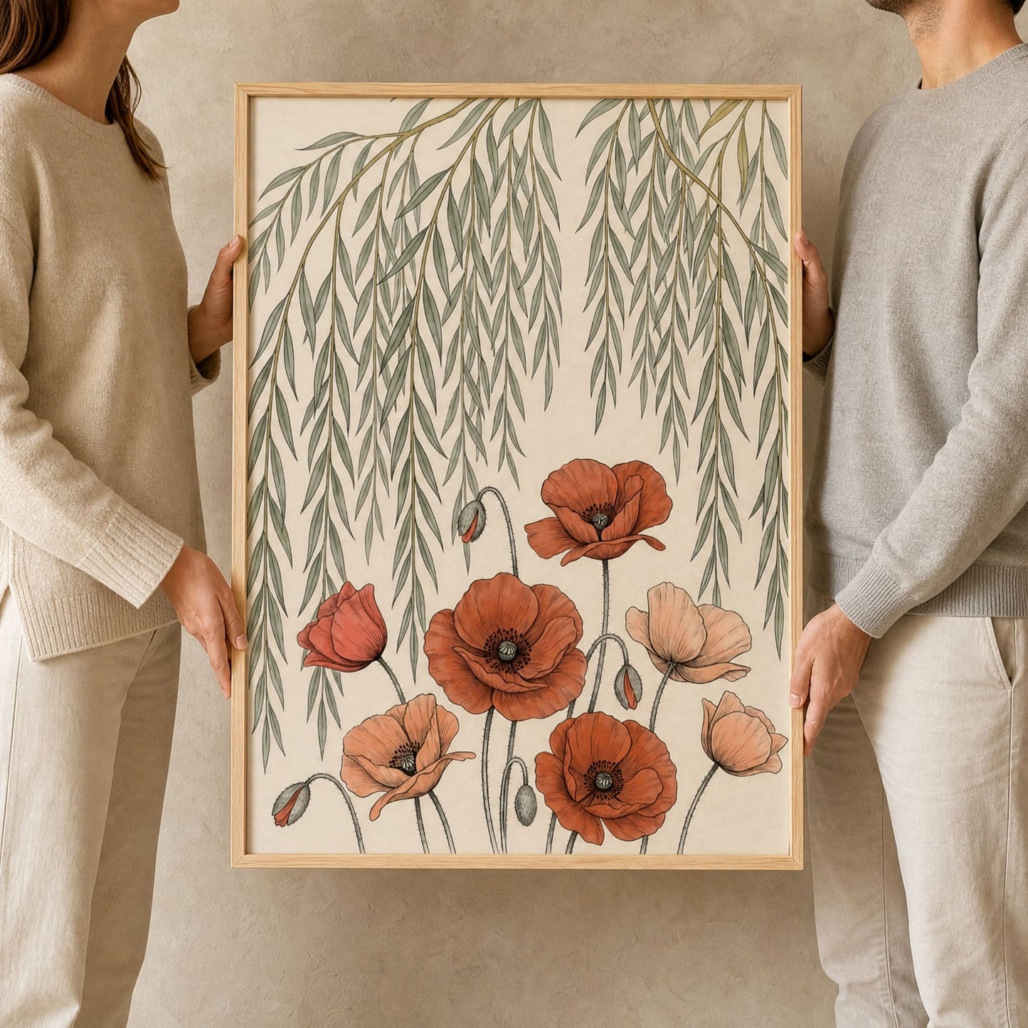 Poppy and Willow 9th Anniversary Wall Art, Framed