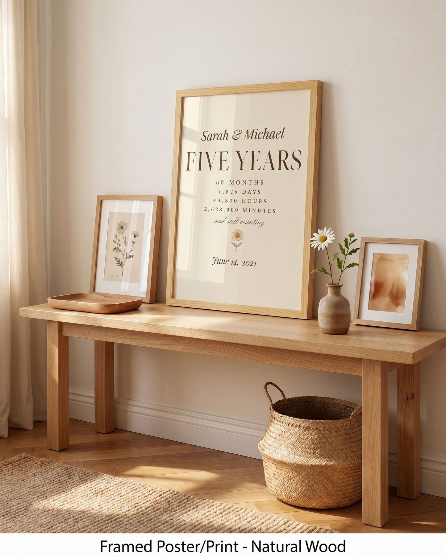 Personalized 5 Year Anniversary Print