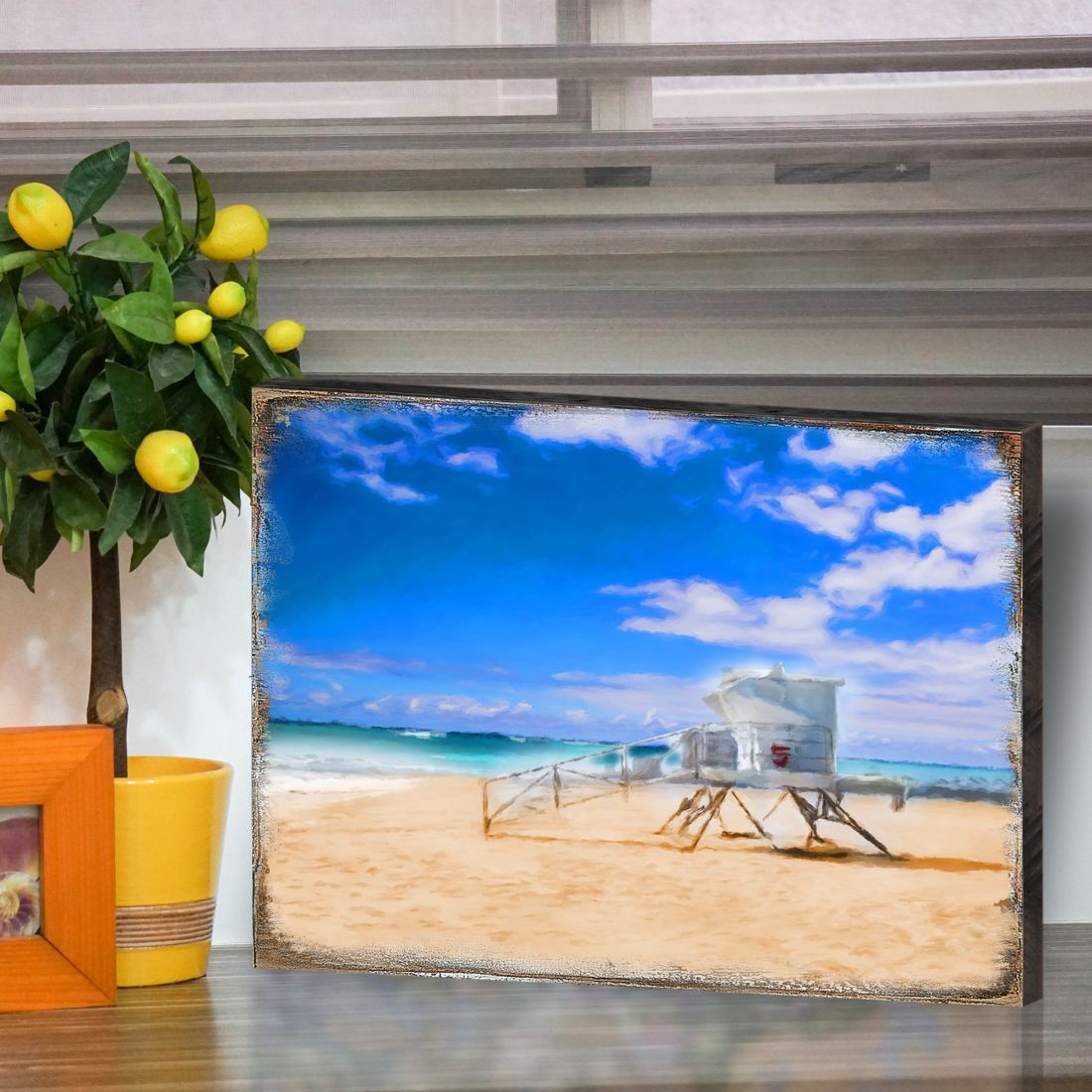 Beach Lifeguard Tower Wood Wall Art - Coastal Decor