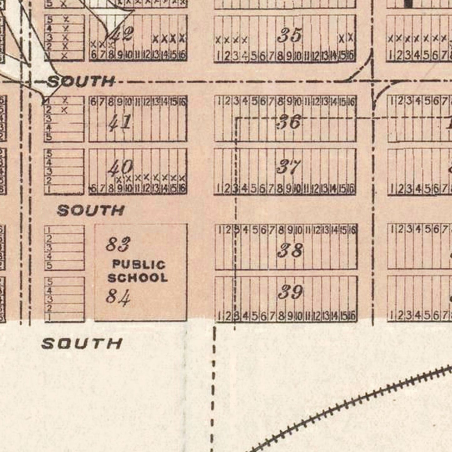 Vintage Map of Texas City, Texas, 1893