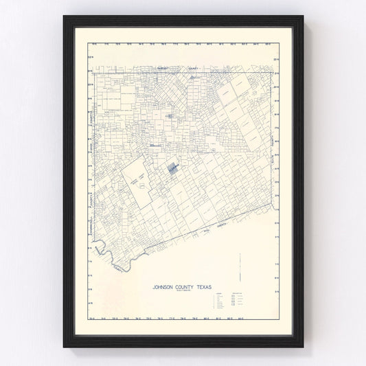 Vintage map of Johnson County, Texas, 1899