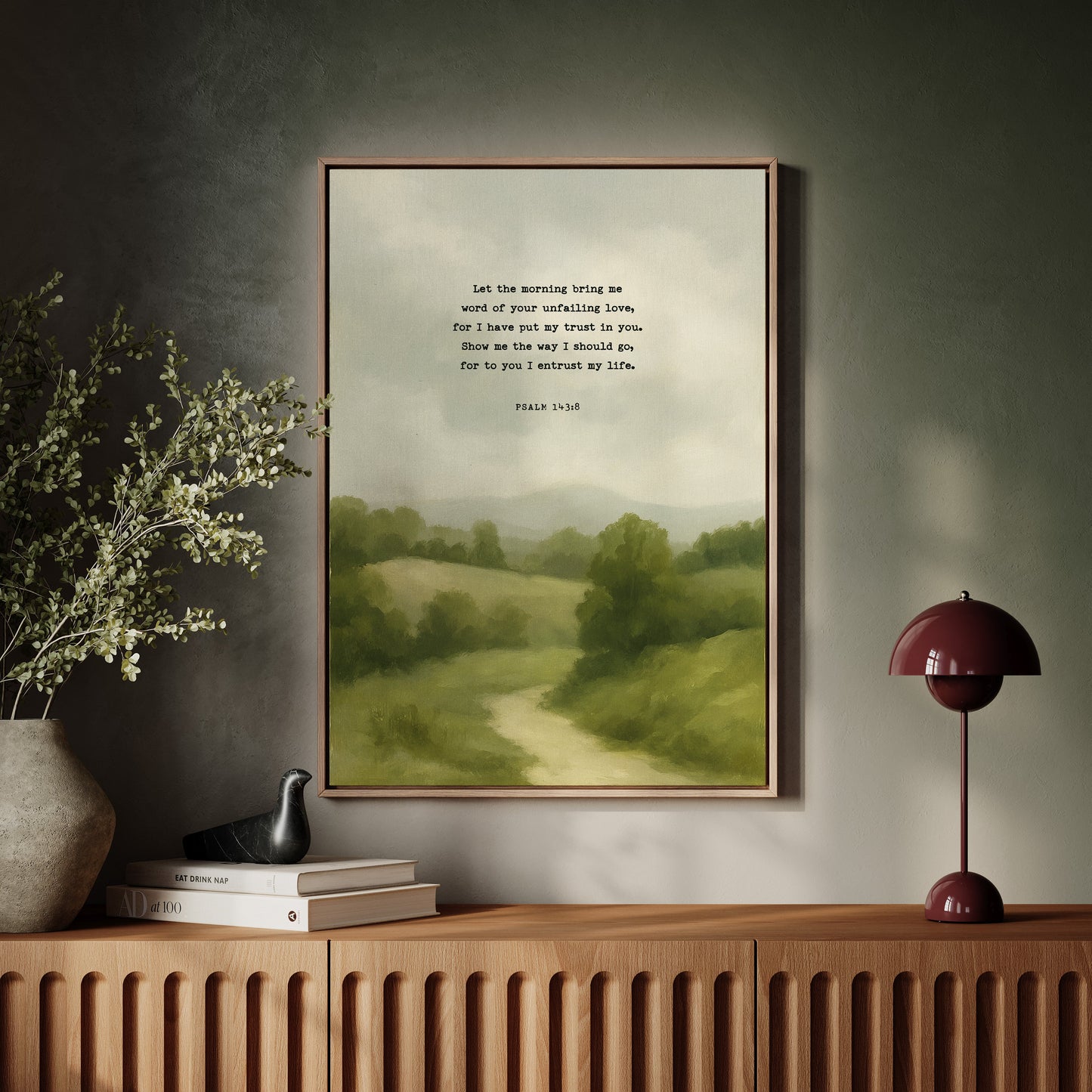 Morning Trust Psalm 143:8 Landscape Faith Print