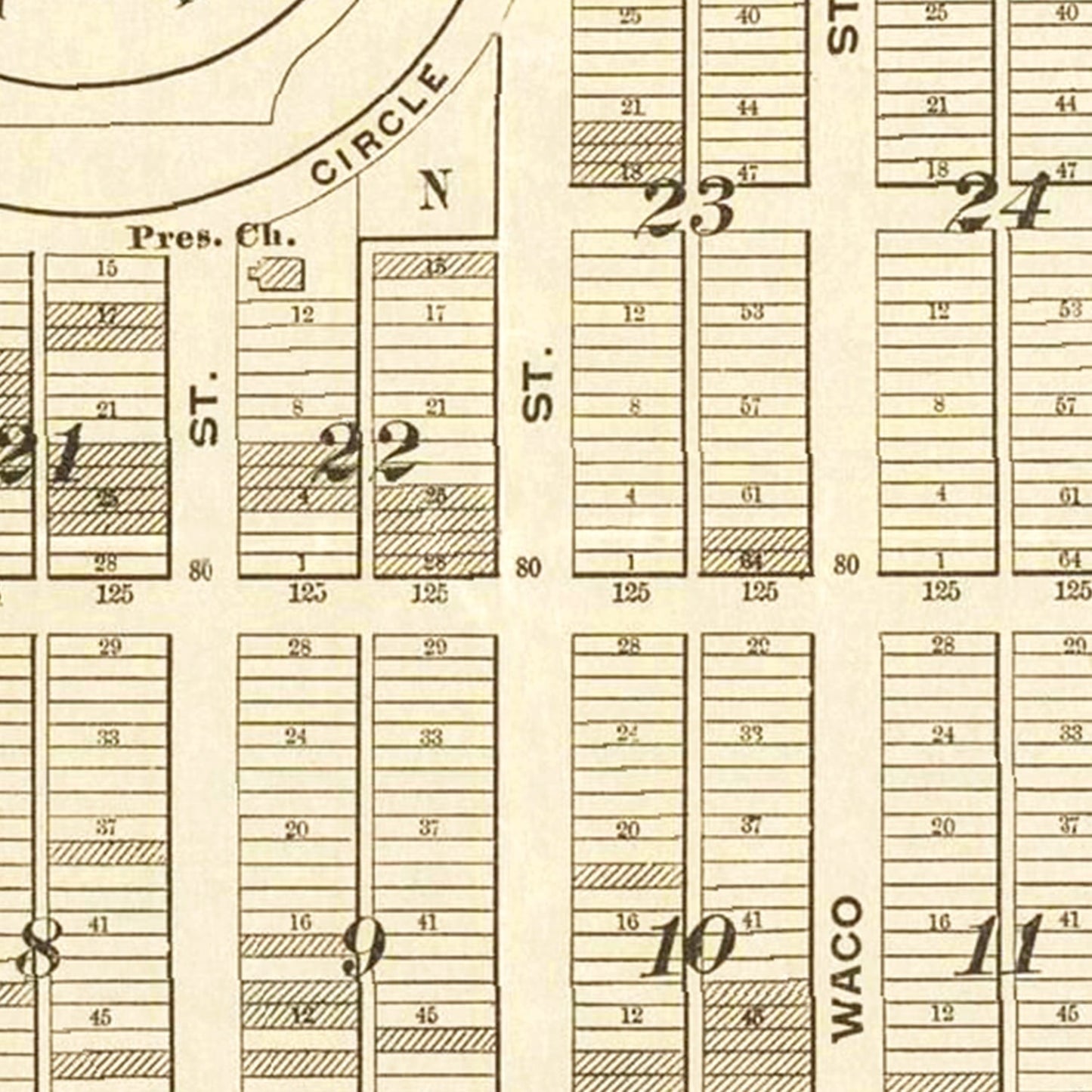 Vintage Map of New Birmingham, Texas, 1891