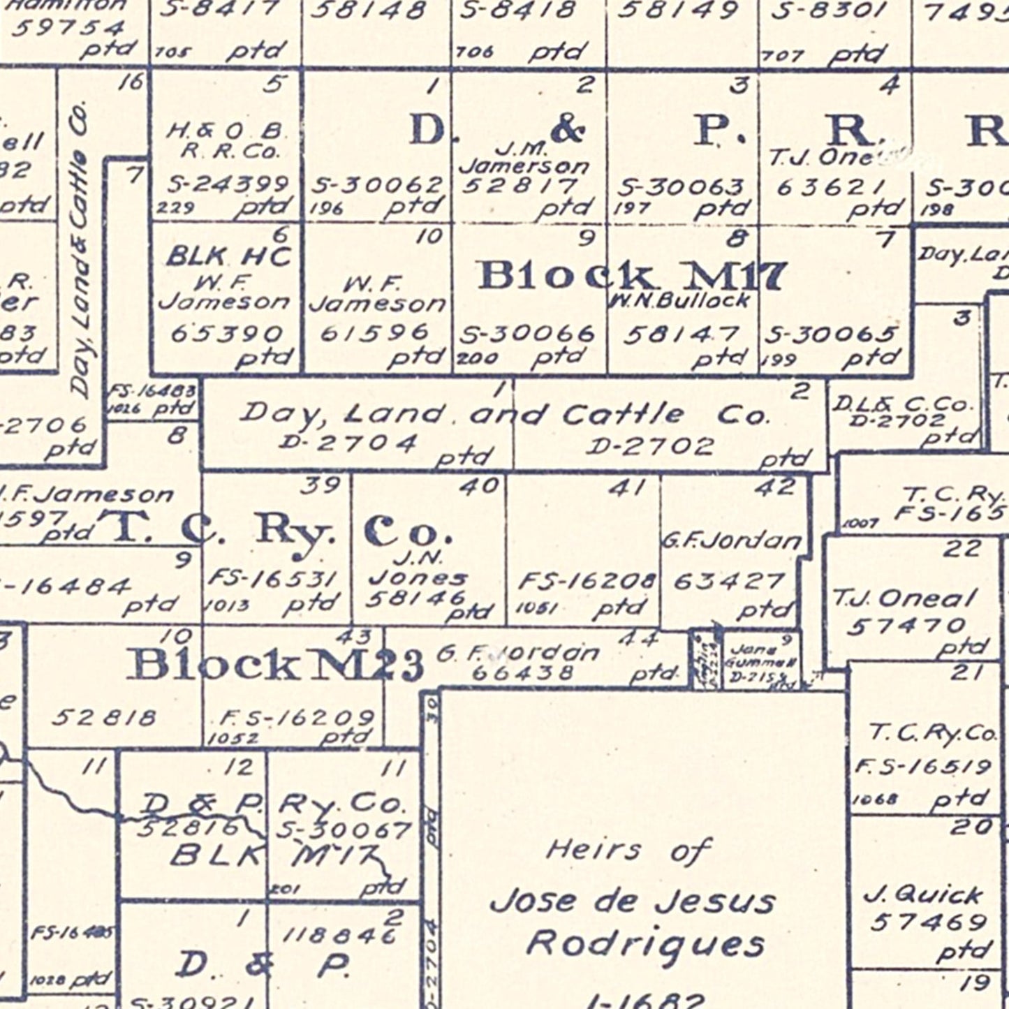 Vintage Map of Hutchinson County, Texas, 1922