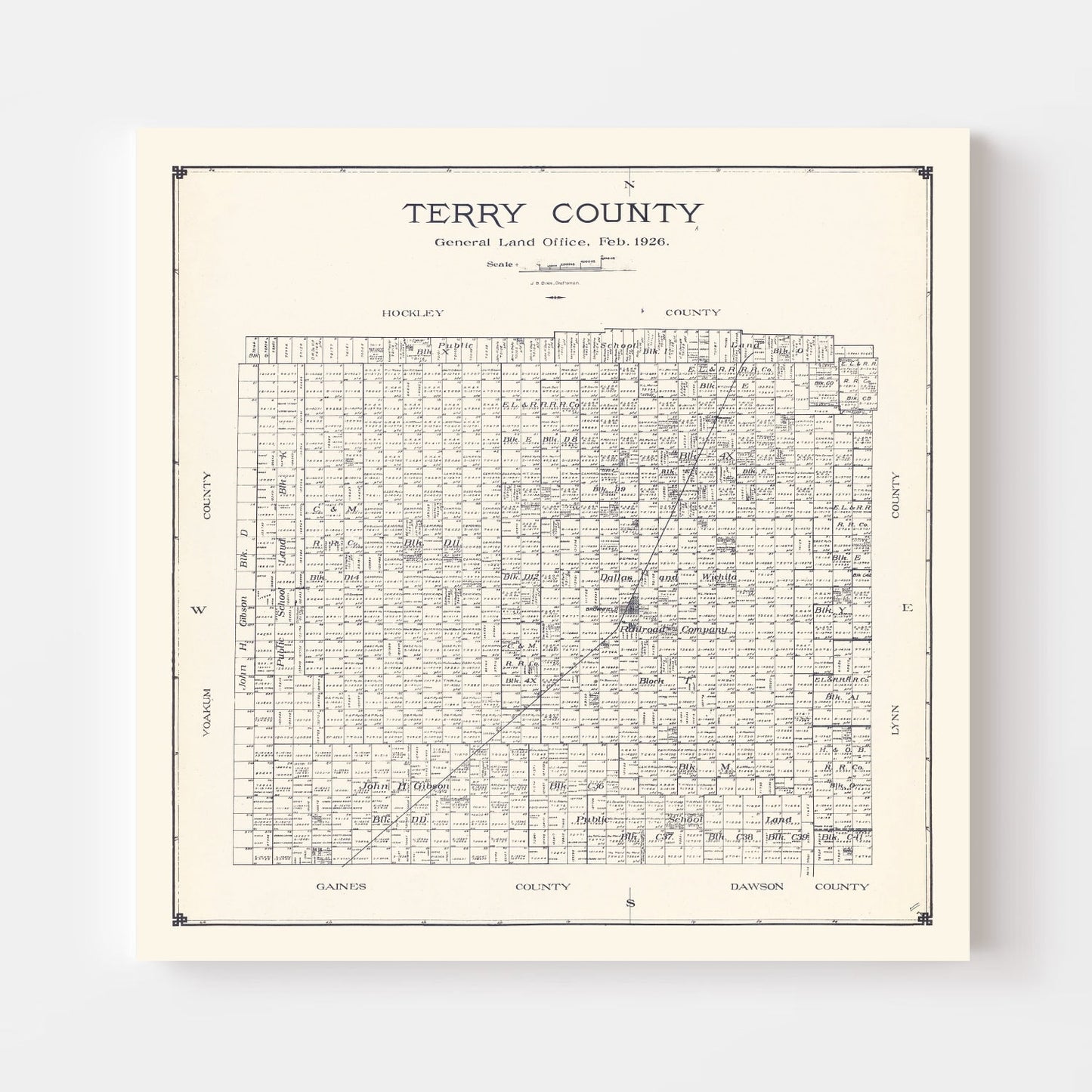 Vintage Map of Terry County, Texas, 1926 (Edition 2)
