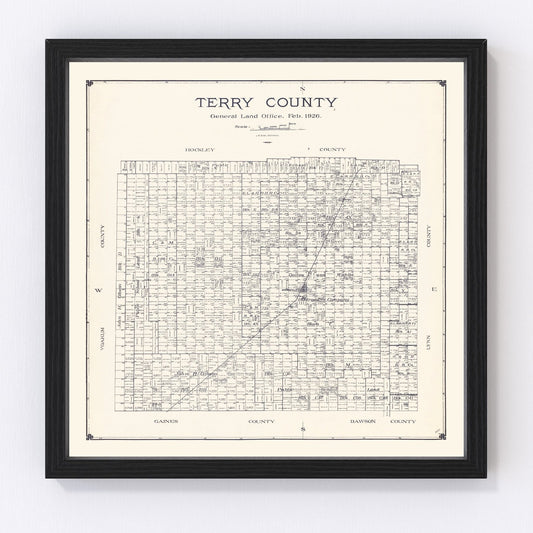 vintage map of Terry County, Texas, 1926