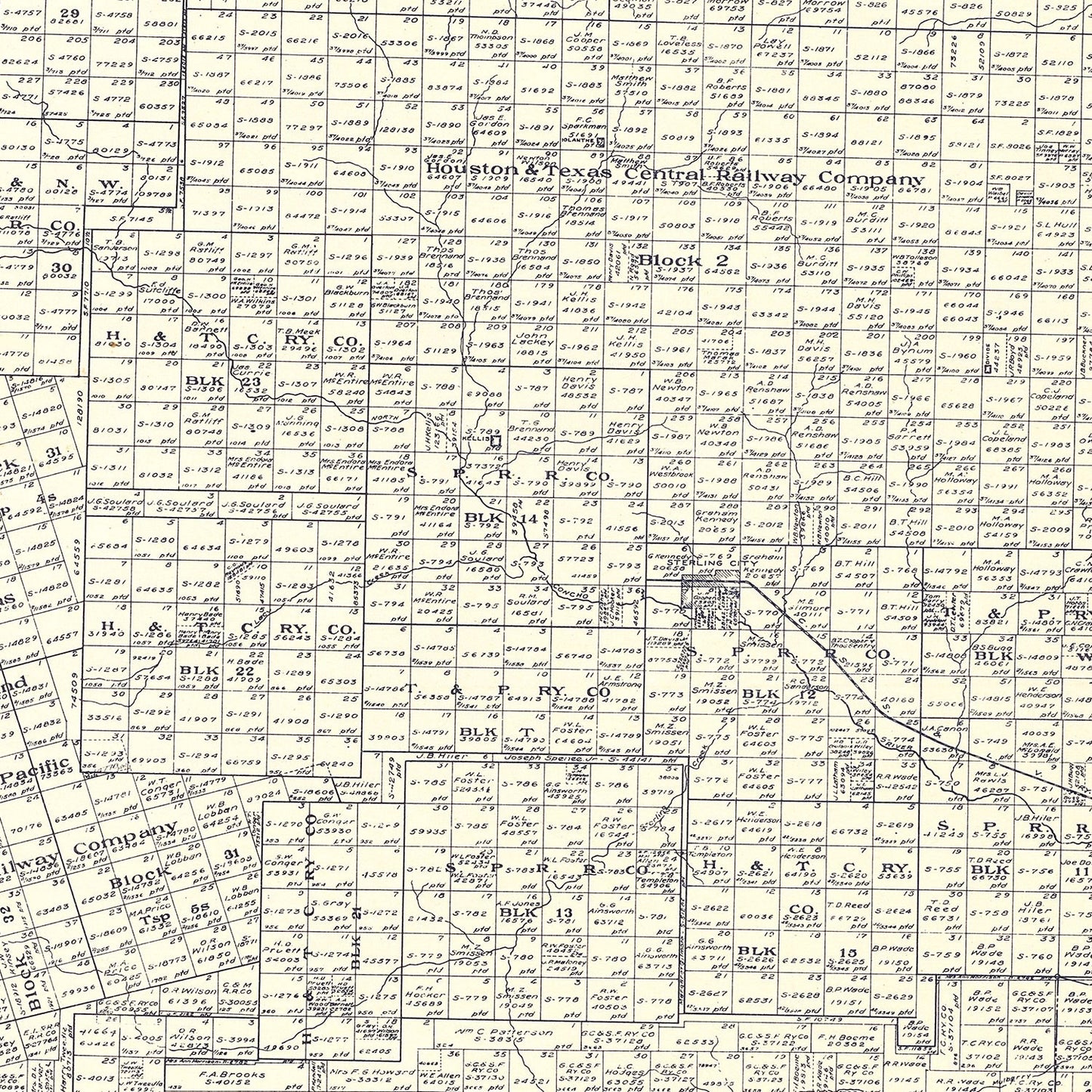 Vintage Map of Sterling County, Texas, 1926