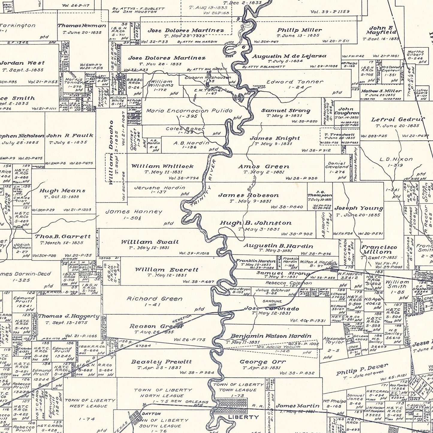 Vintage Map of Liberty County, Texas, 1926 II