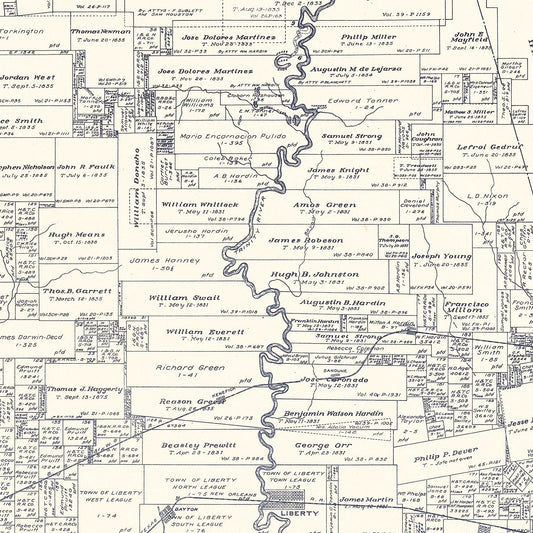 Vintage Map of Liberty County, Texas, 1926 II