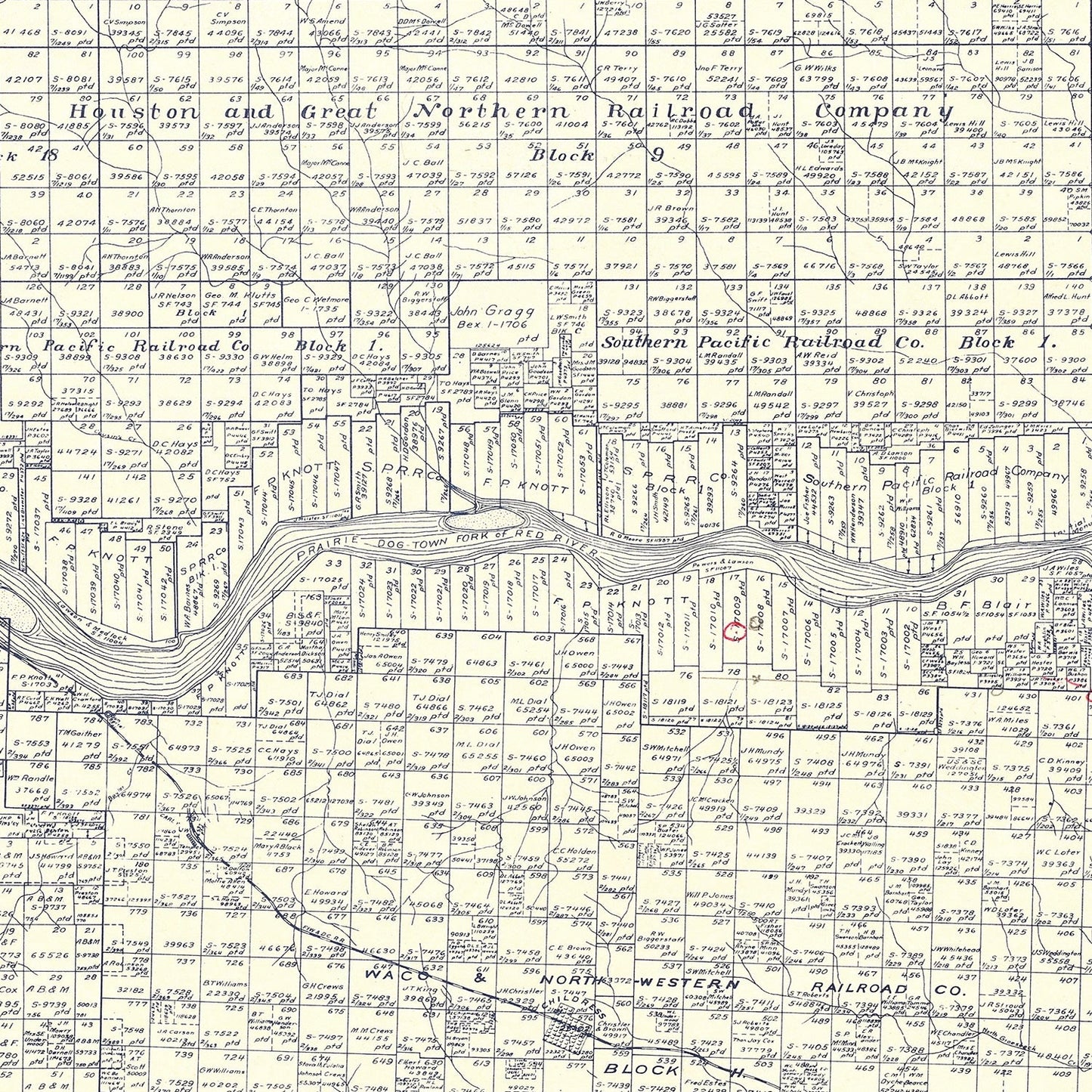 Vintage Map of Childress County, Texas, 1921 Restored Print