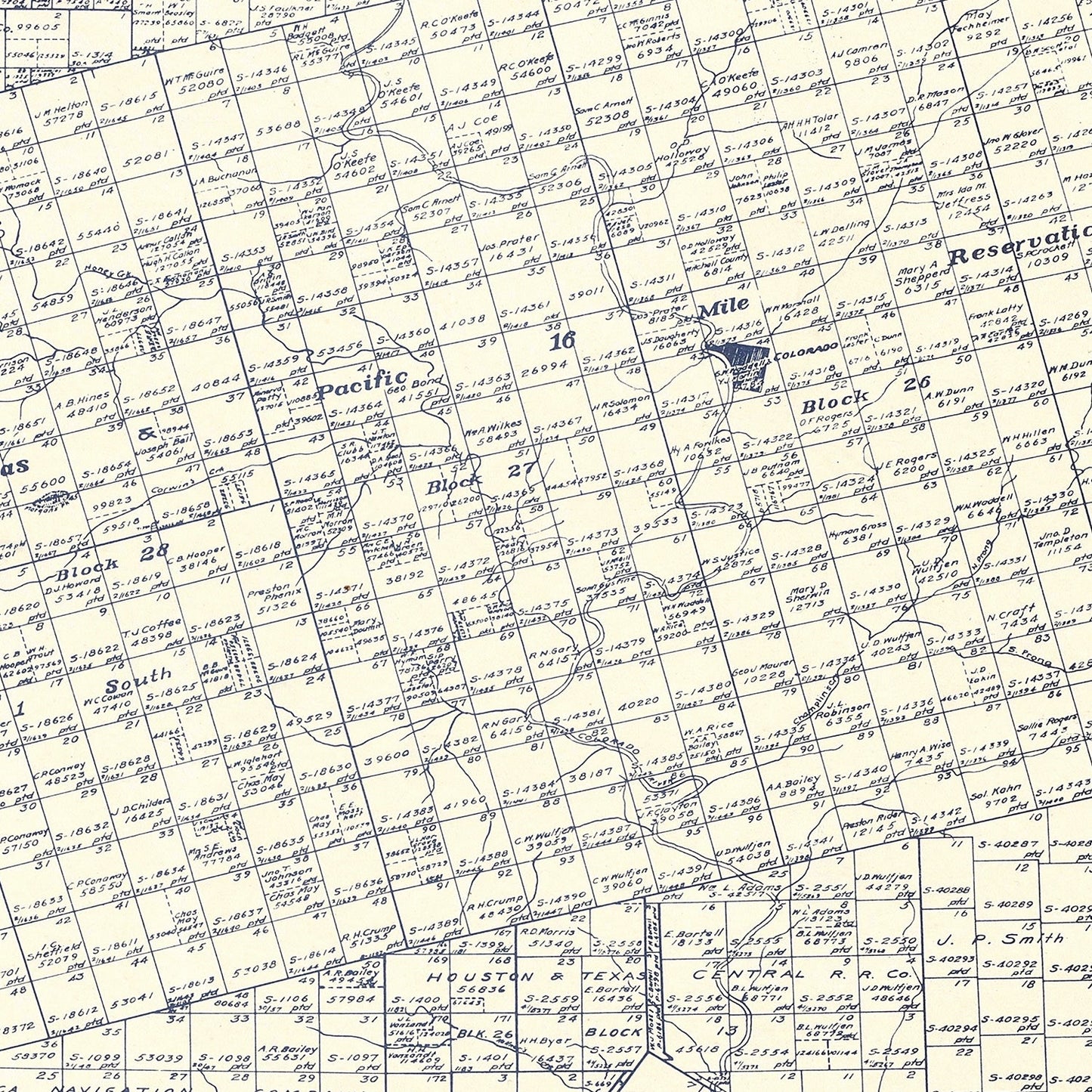 Vintage Map of Mitchell County, Texas, 1922
