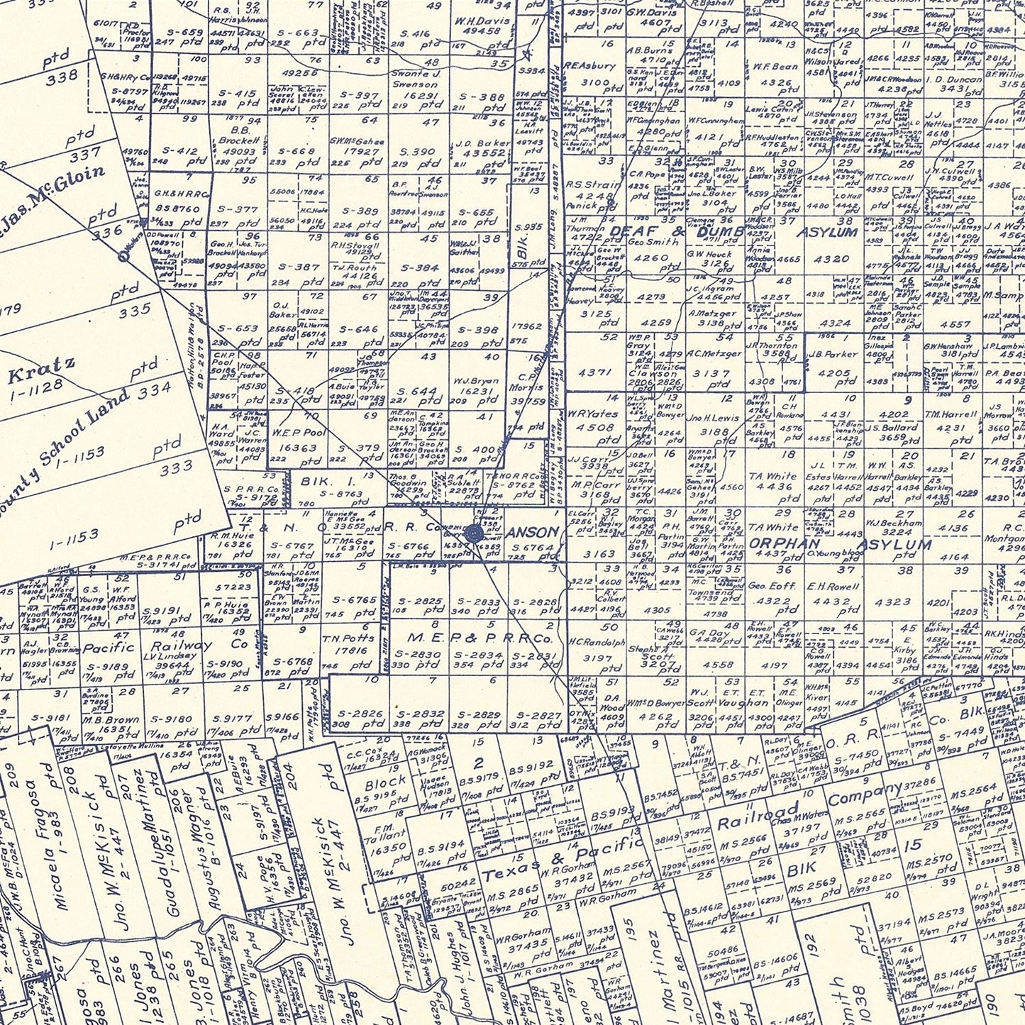 Vintage Map of Jones County, Texas, 1921
