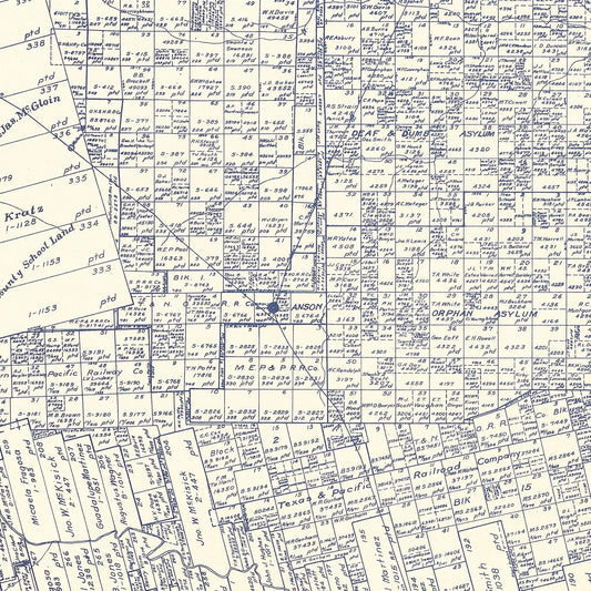 Vintage Map of Jones County, Texas, 1921