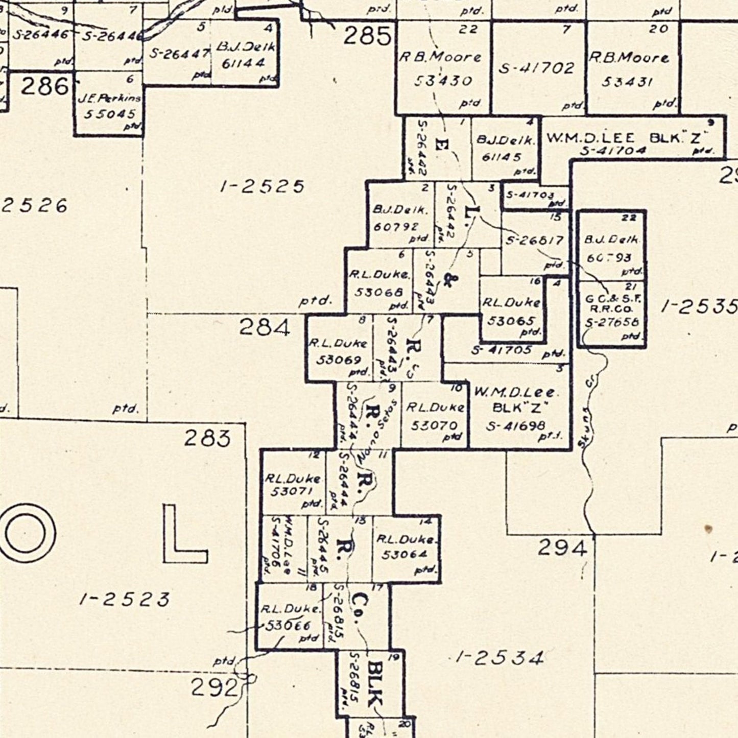 Vintage Map of Oldham County, Texas, 1925