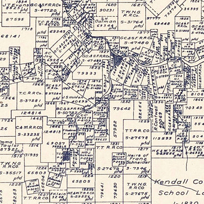Vintage Map of Kerr County, Texas, 1923