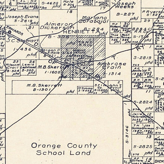 Vintage Map of Clay County, Texas, 1924