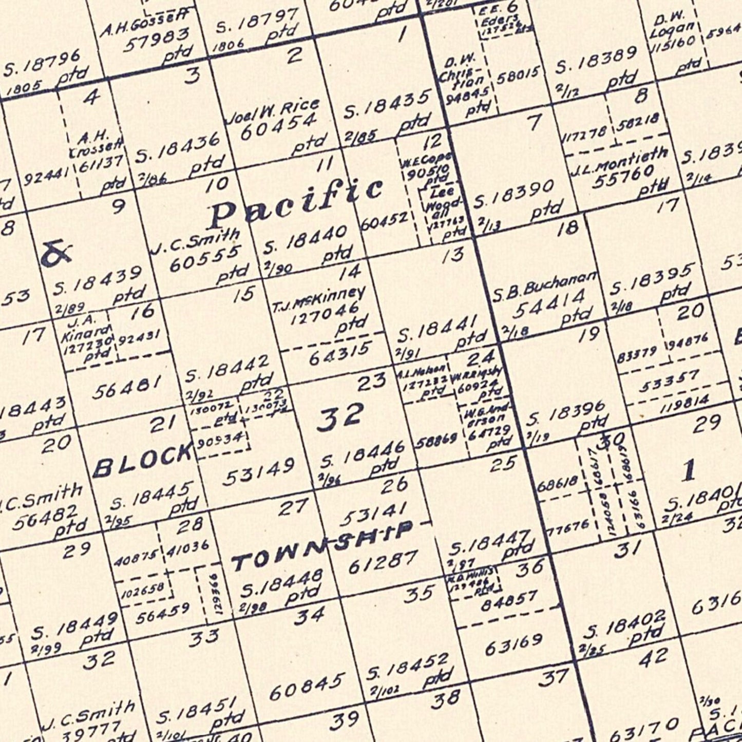 Vintage Map of Howard County, Texas, 1922 (Coahoma)
