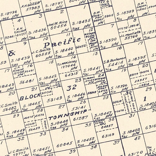 Vintage Map of Howard County, Texas, 1922 (Coahoma)
