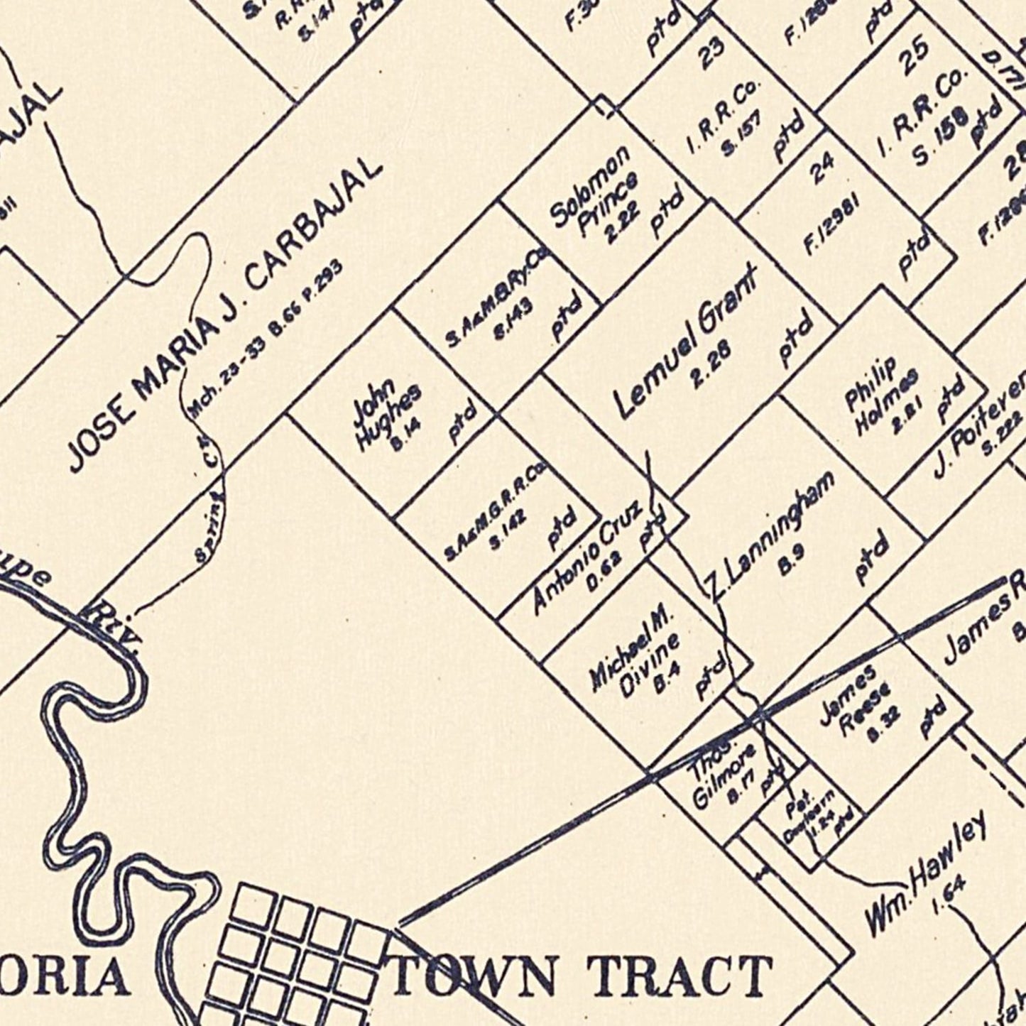 Vintage Map of Victoria County, Texas, 1921