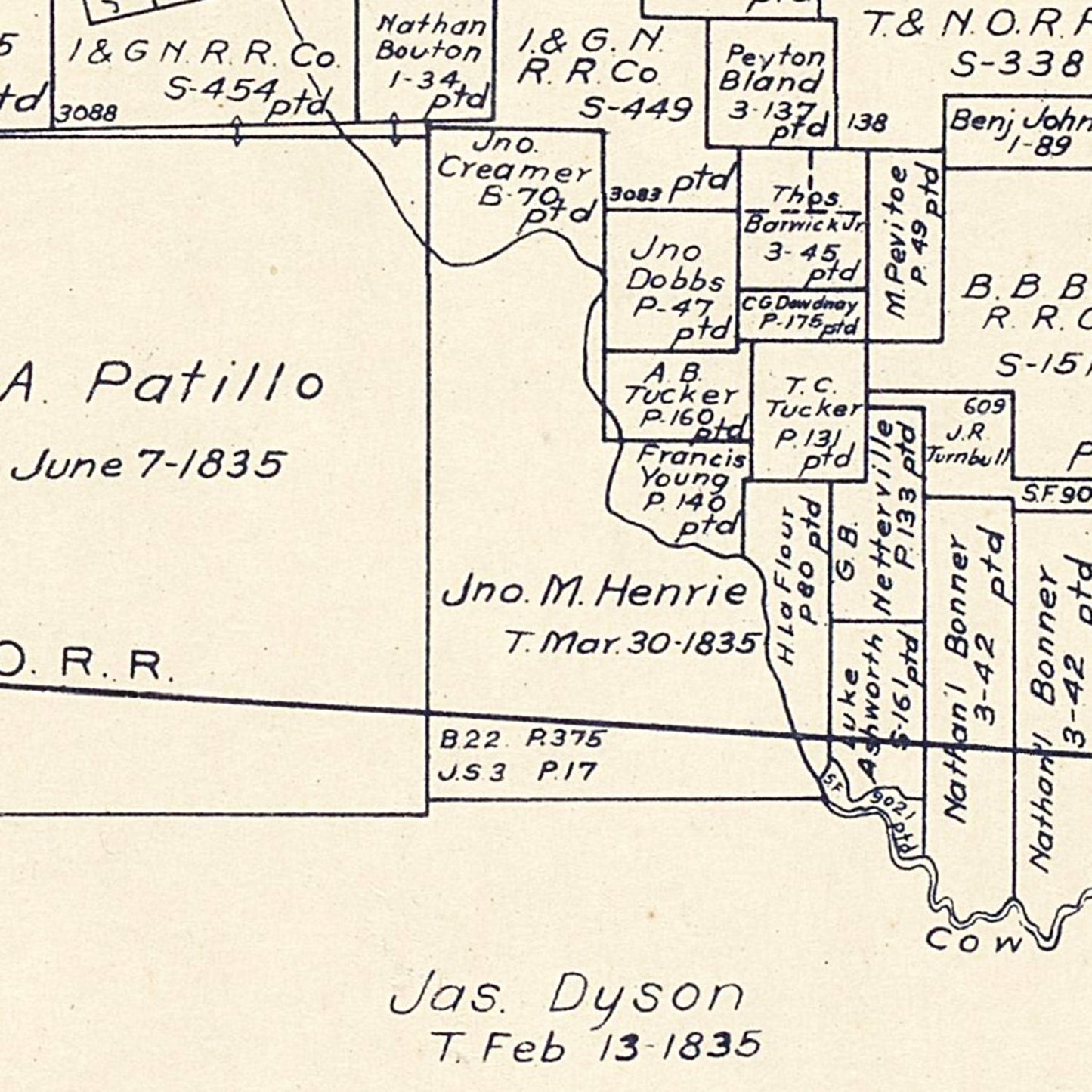 Vintage Map of Orange County, Texas, 1921