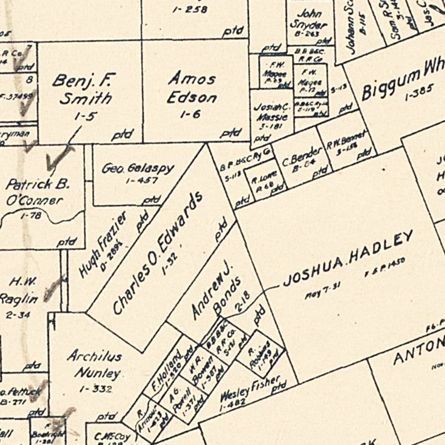 Vintage Map of Grimes County, Texas, 1922 II