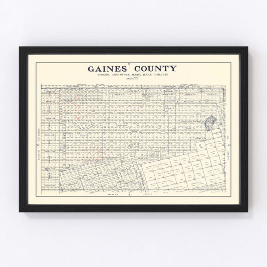 vintage map of Gaines County, Texas, 1922