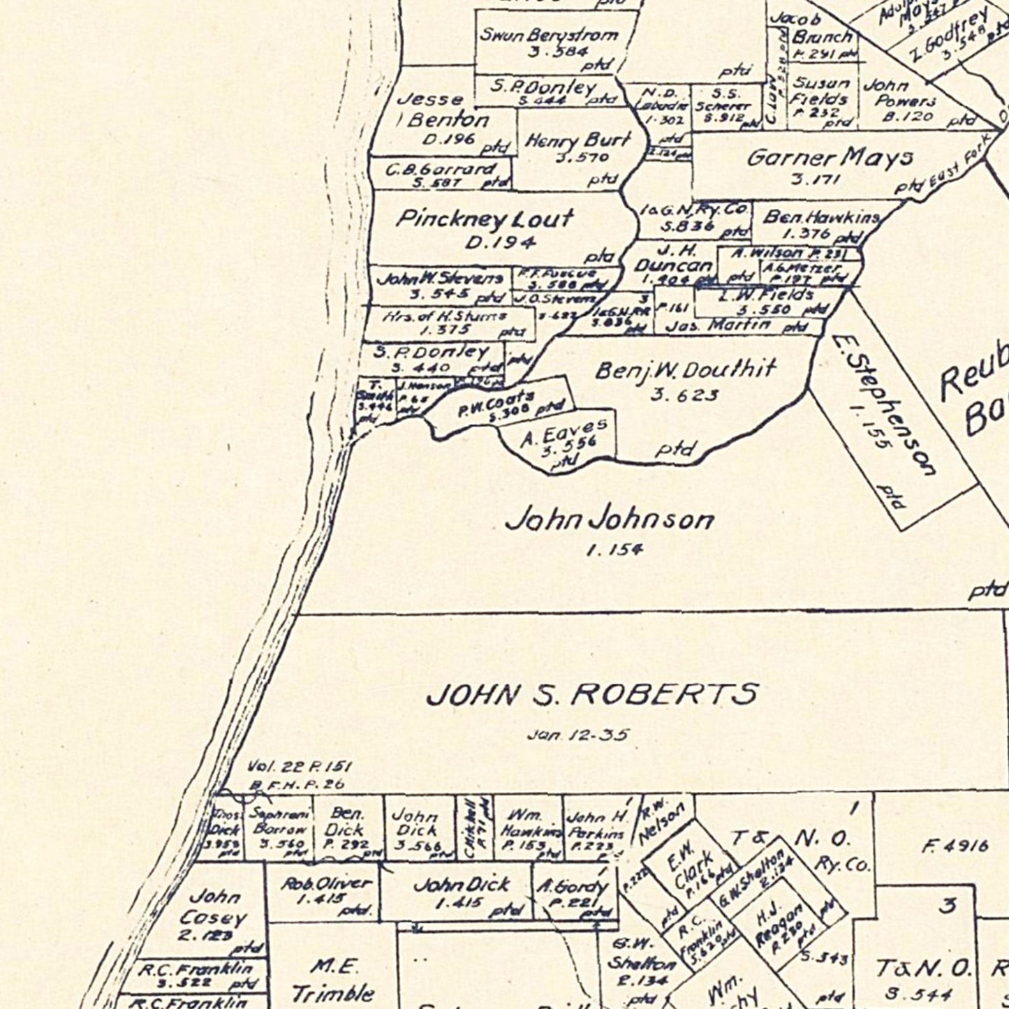 Vintage Map of Chambers County, Texas, 1922