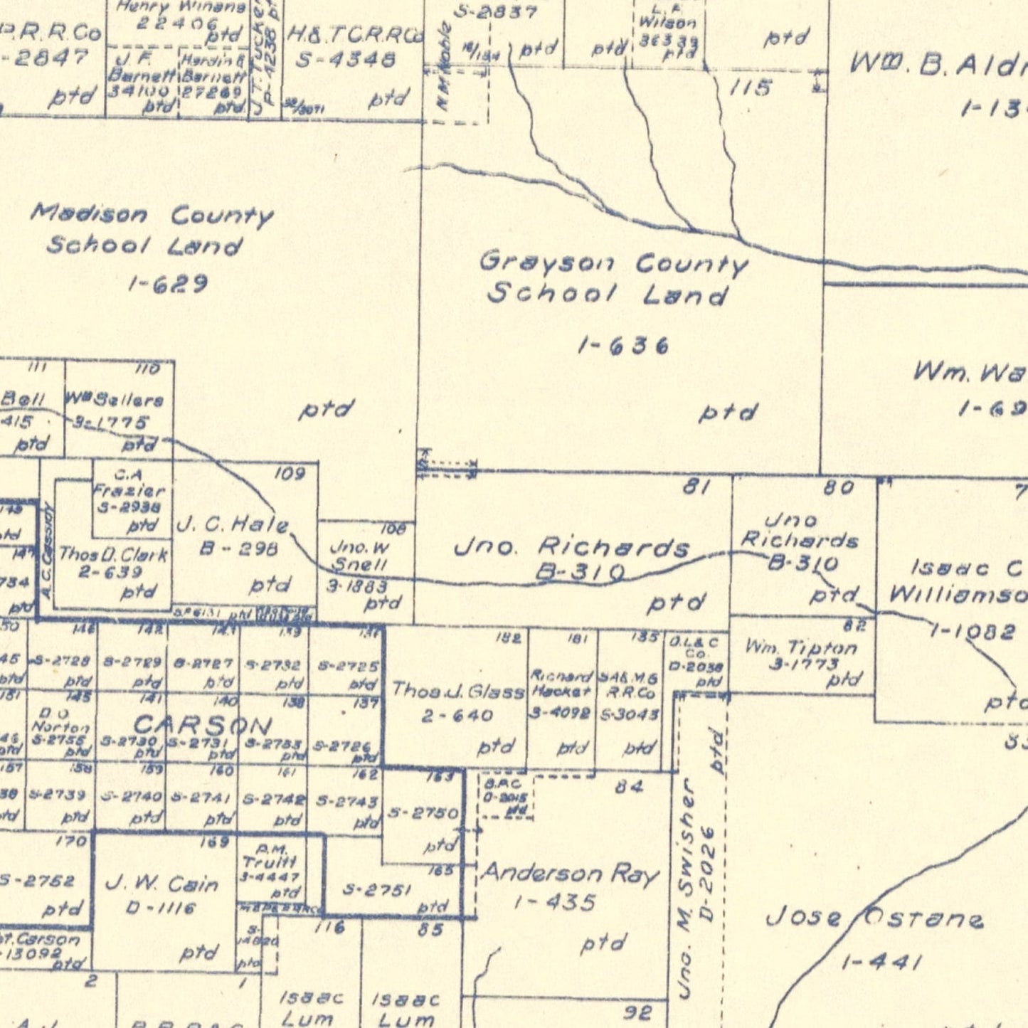 Vintage Map of Archer County, Texas, 1926