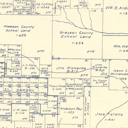 Vintage Map of Archer County, Texas, 1926