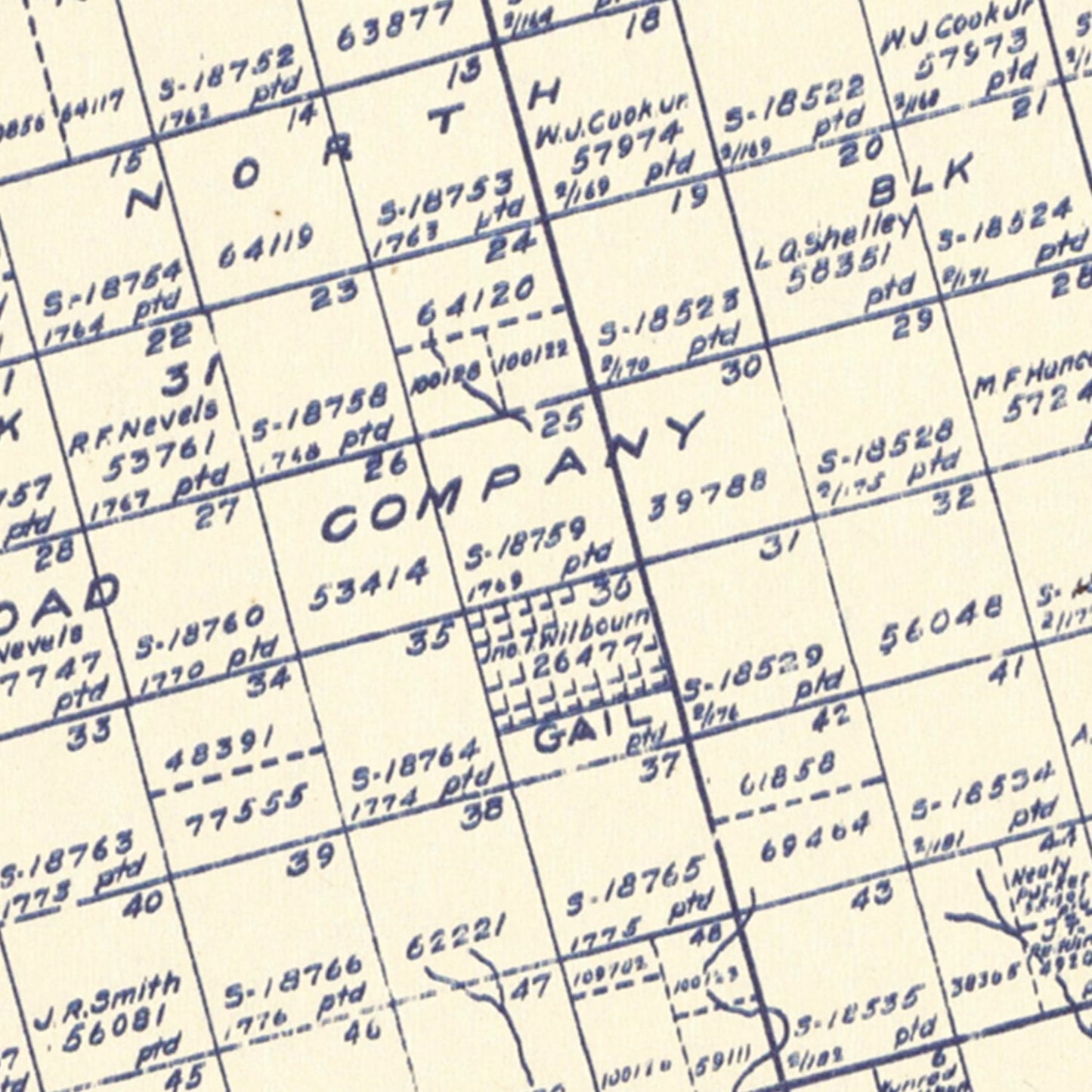 Vintage Map of Borden County, Texas, 1922