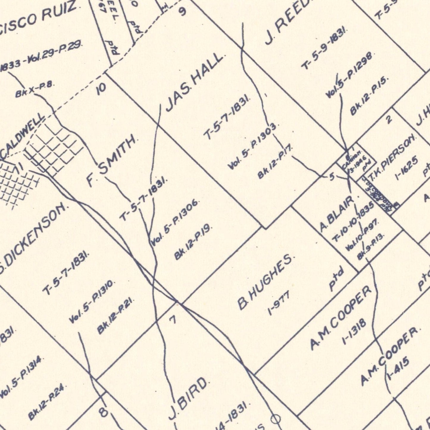 Vintage Map of Burleson County, Texas, 1920