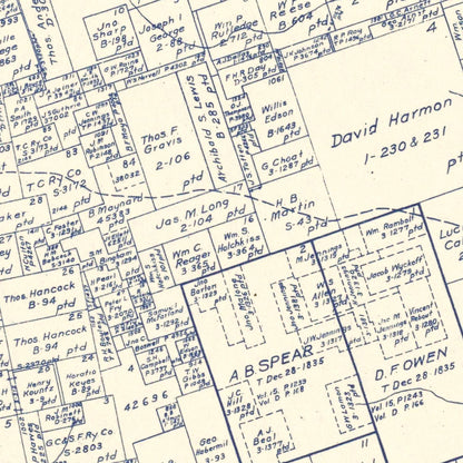 Vintage Map of Burnet County, Texas, 1924 | Wall Art
