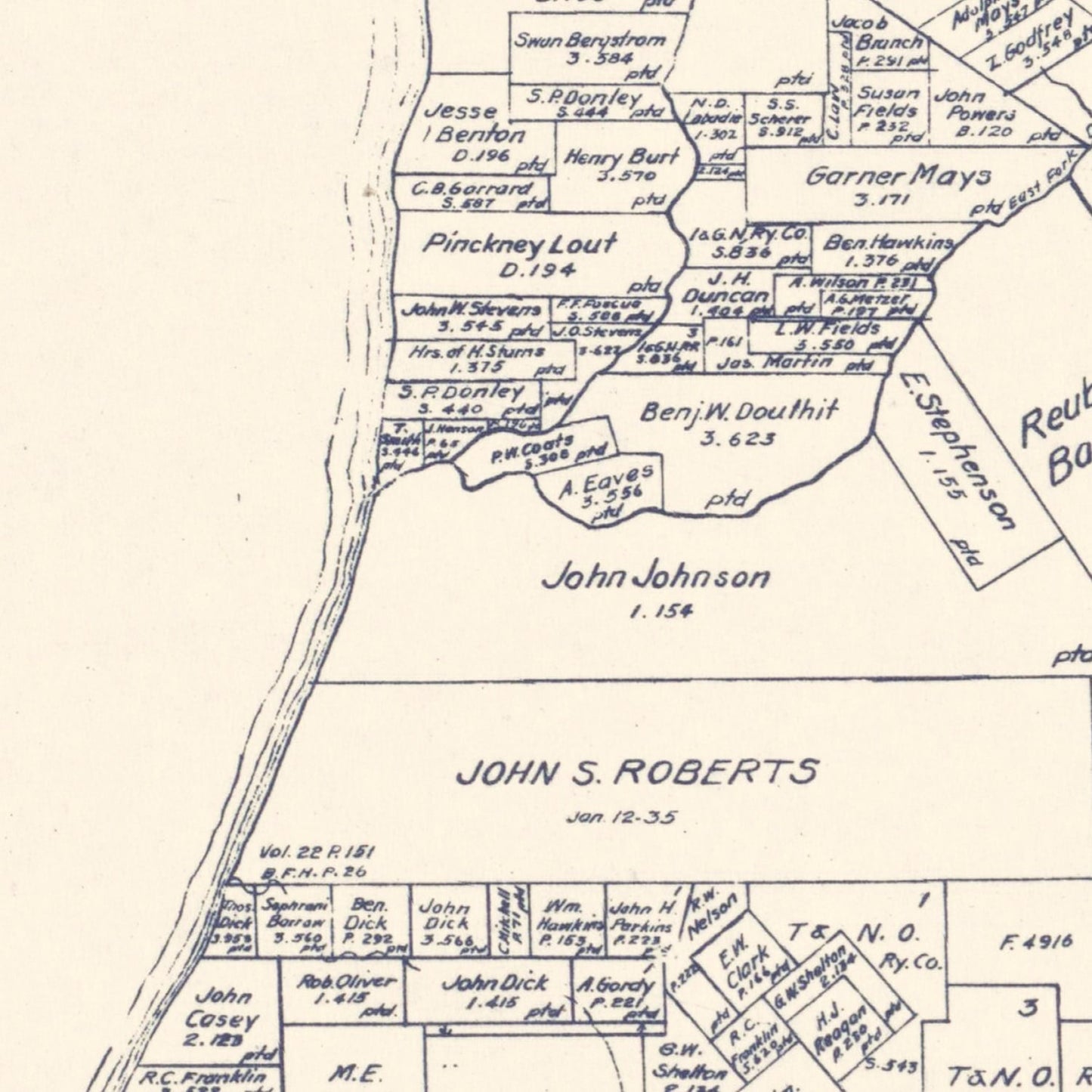Vintage Map of Chambers County, Texas, 1922 Wall Art