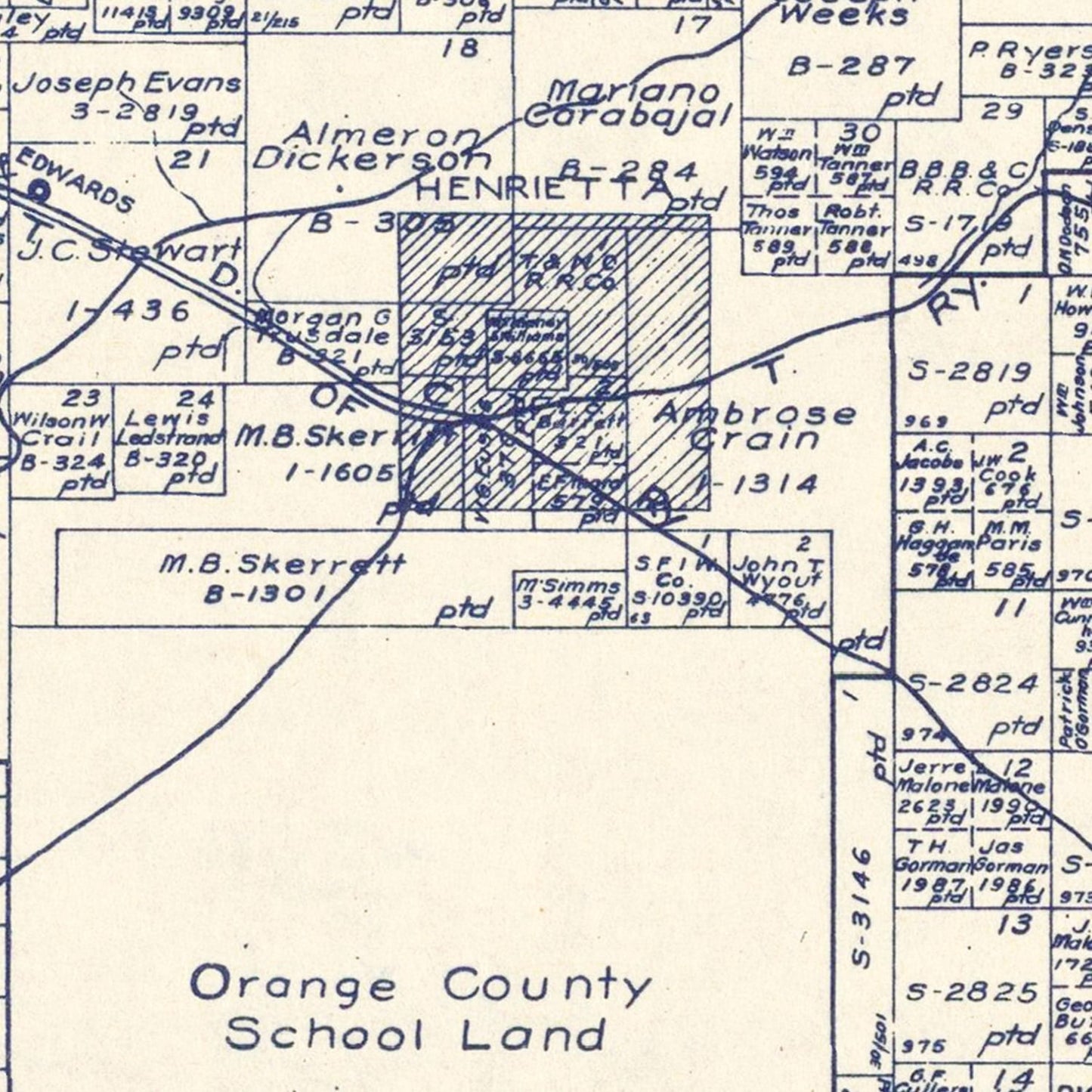 Vintage Map of Clay County, Texas, 1924 Edition