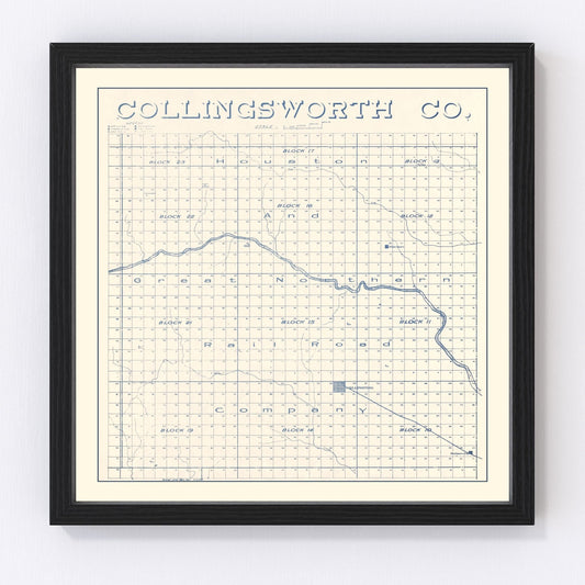 vintage map of Collingsworth County, Texas, 1926