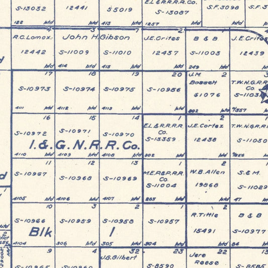 Vintage Map of Crosby County, Texas 1927