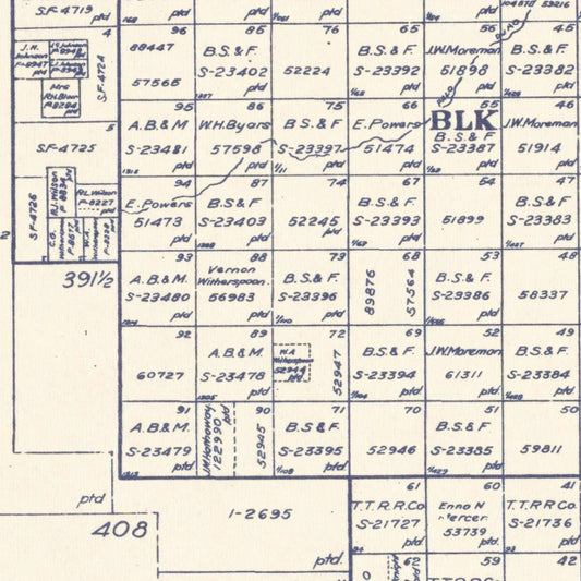 Vintage Map of Deaf Smith County, Texas, 1926