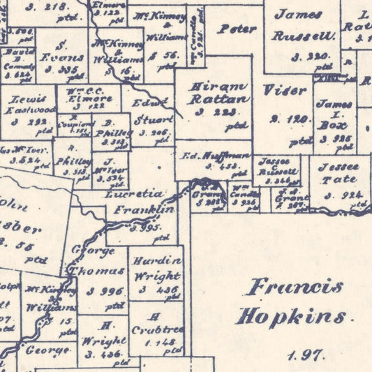Vintage Map of Delta County, Texas, 1927