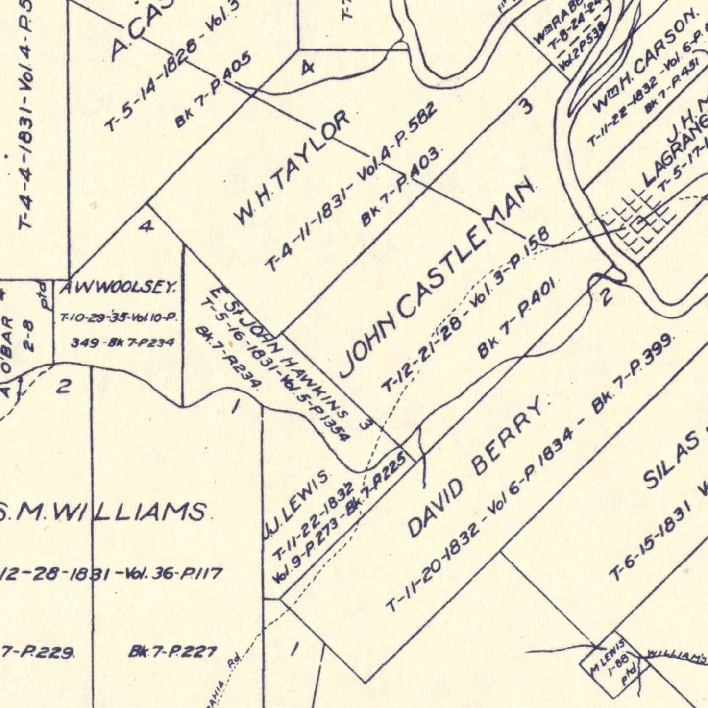 Vintage Map of Fayette County, Texas, 1920