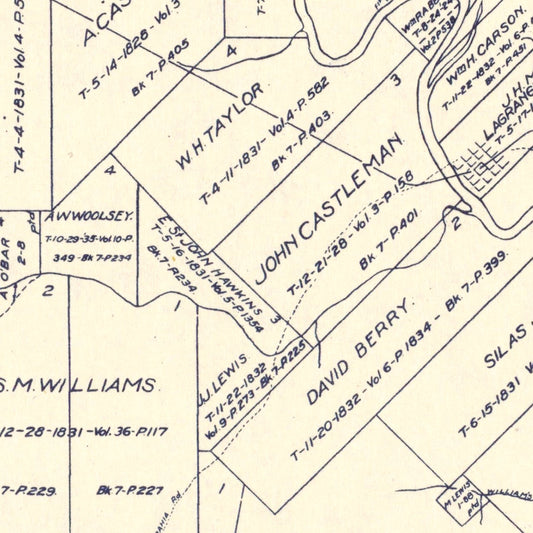 Vintage Map of Fayette County, Texas, 1920