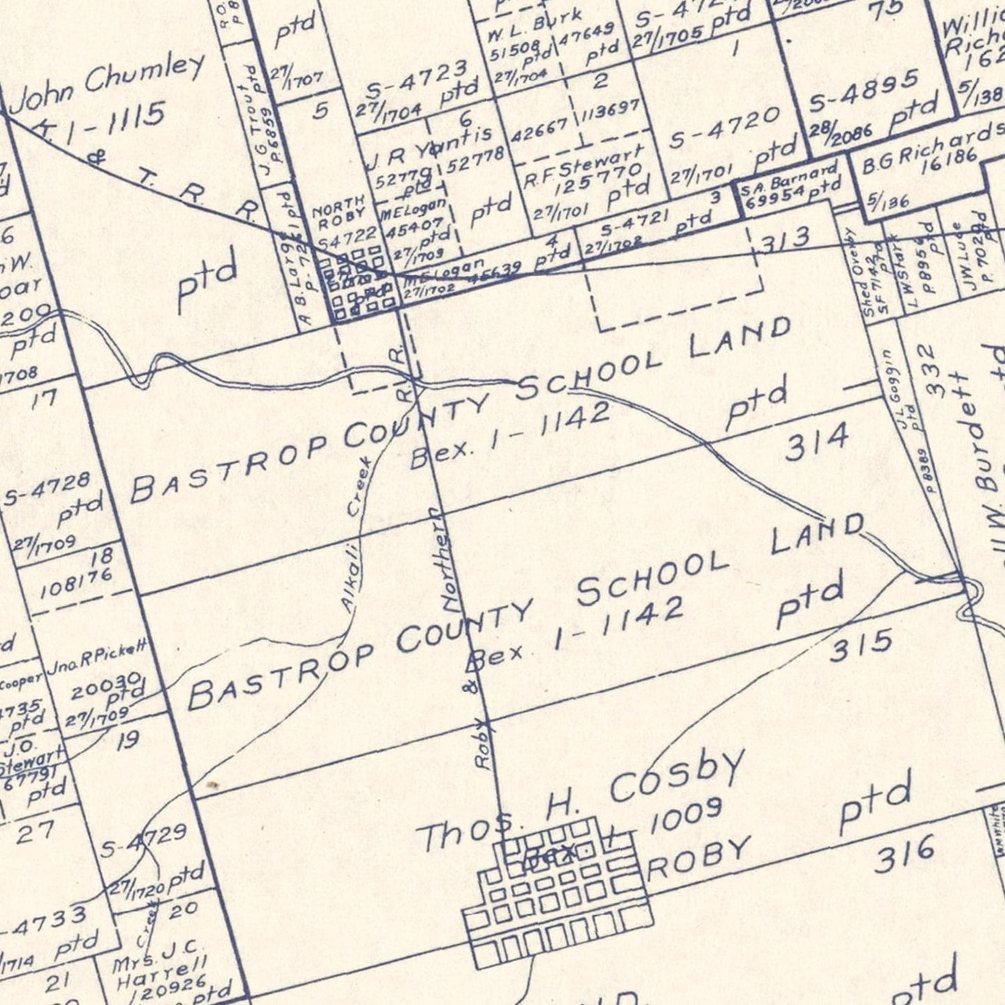 Vintage Map of Fisher County, Texas, 1921