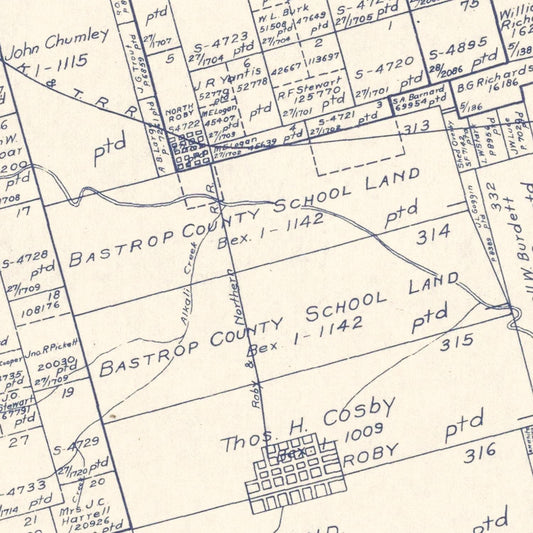 Vintage Map of Fisher County, Texas, 1921