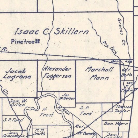 Vintage Map of Gregg County, Texas, 1927