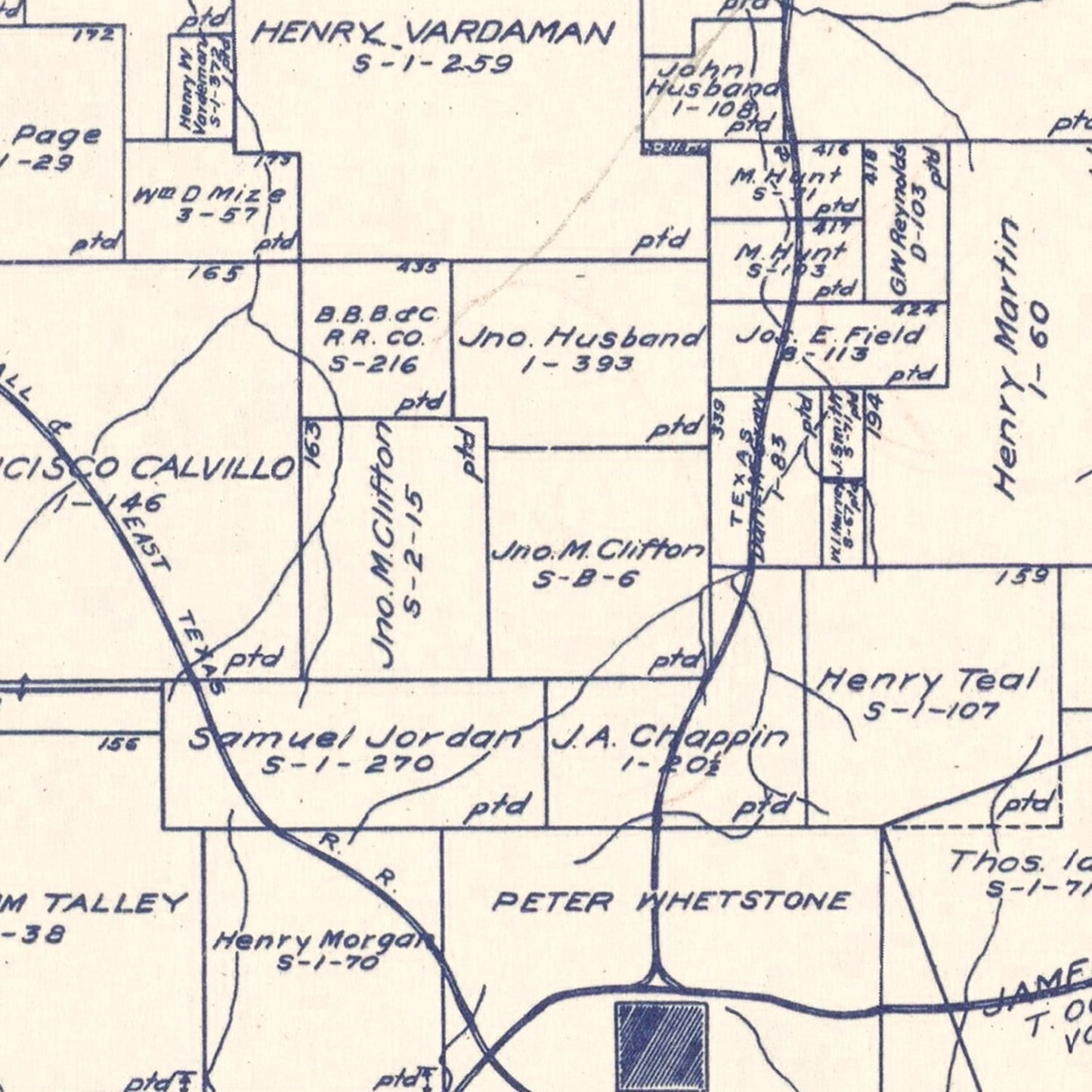 Vintage Map of Harrison County, Texas, 1920