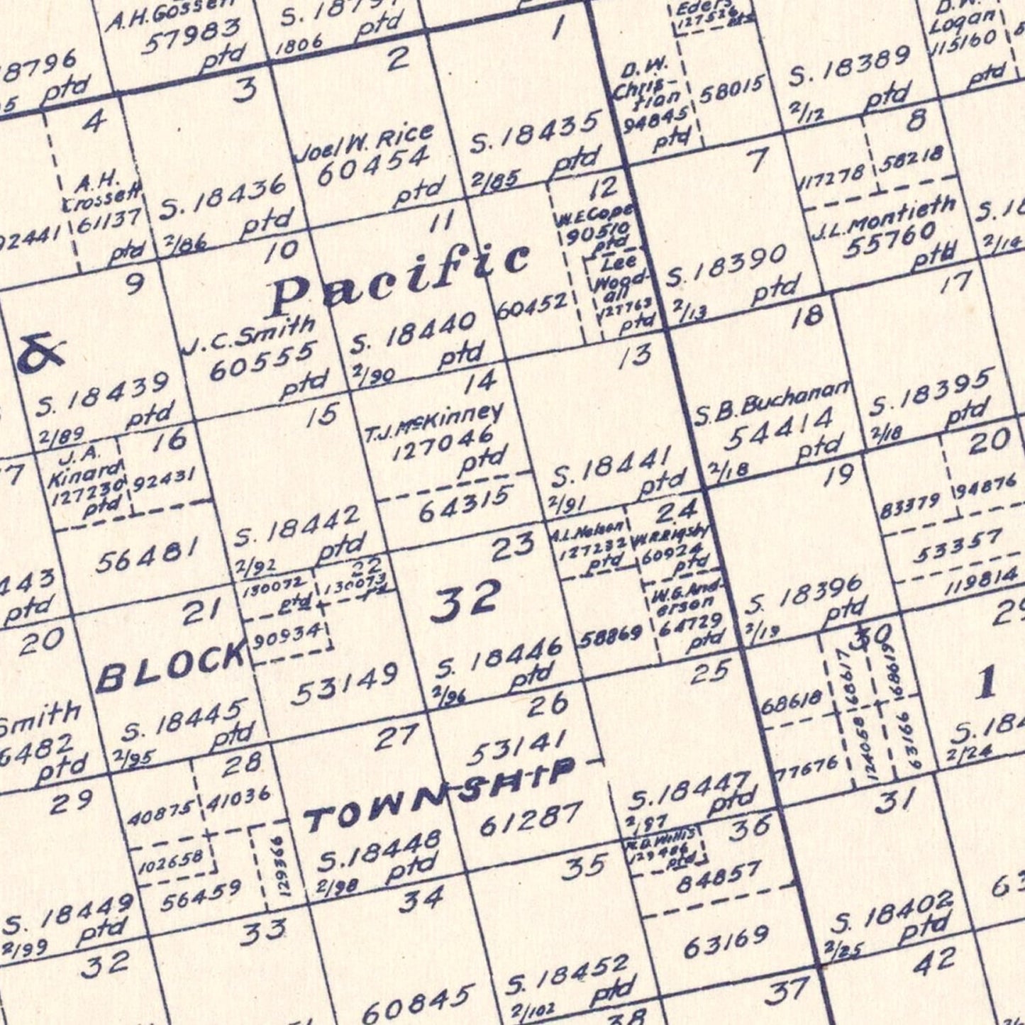Vintage Map of Howard County, Texas, 1922 (Big Spring)