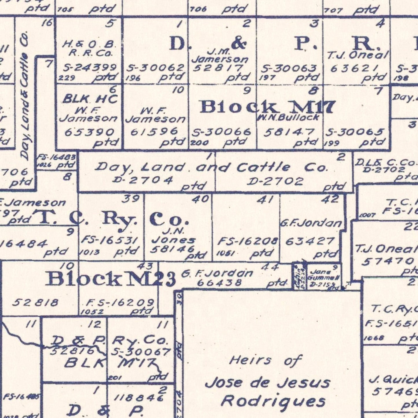 Vintage Map of Hutchinson County, Texas, 1922